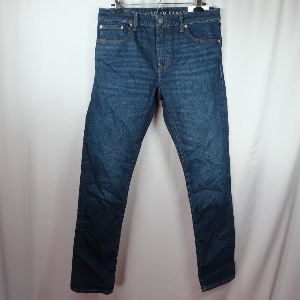 AMERICAN EAGLE Men's Flex Slim High Tide Denim Jeans - 32x34 Dark Blue